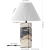 image:imageSAFAVIEH Couture Lighting  Mackenzie 25Inch Square Marble Table Lamp  Light Brown amp Black  Modern Slim Pillar Design  Ideal for Living Room Bedroom  LED Bulb Included CTL1080CLight BrownBlack