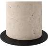 image:imageSAFAVIEH Couture Lighting Collection  Jillianna Travertine amp White Table Lamp Modern Cylinder Base LED Bulb Included CTL1095ATravertineWhite