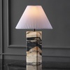 image:imageSAFAVIEH Couture Lighting  Mackenzie 25Inch Square Marble Table Lamp  Light Brown amp Black  Modern Slim Pillar Design  Ideal for Living Room Bedroom  LED Bulb Included CTL1080CLight BrownBlack