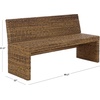 image:imageSAFAVIEH Couture Collection  Graylee Abaca Bench Handwoven Natural Fiber Entryway Bench with Back Coastal Boho Seating for Living Room or Bedroom CWK4004ANatural