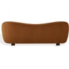 image:imageSAFAVIEH Couture  Jocelyne Sofa  Modern Curved Design  Dark Green Velvet amp Walnut  Ideal for Living Room Family Room 85 W x 368 D x 30 H SFV7519BBrownWalnut