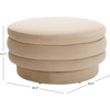 image:imageSAFAVIEH Home Collection Rohan Tan Velvet Layered Stacked Cocktail Ottoman Fully AssembledLight Brown