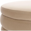 image:imageSAFAVIEH Home Collection Rohan Tan Velvet Layered Stacked Cocktail Ottoman Fully AssembledLight Brown