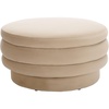 image:imageSAFAVIEH Home Collection Rohan Tan Velvet Layered Stacked Cocktail Ottoman Fully AssembledLight Brown