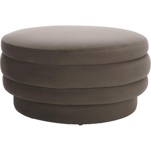 image:imageSAFAVIEH Home Collection Rohan Tan Velvet Layered Stacked Cocktail Ottoman Fully AssembledBrown