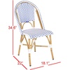 image:imageSafavieh Home Collection Hooper IndoorOutdoor Stacking Side Chairs  Yellow amp White  Set of 2Blue  White
