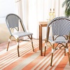 image:imageSafavieh Home Collection Hooper IndoorOutdoor Stacking Side Chairs  Yellow amp White  Set of 2Blue  White