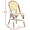 image:imageSafavieh Home Collection Hooper IndoorOutdoor Stacking Side Chairs  Yellow amp White  Set of 2Yellow  White