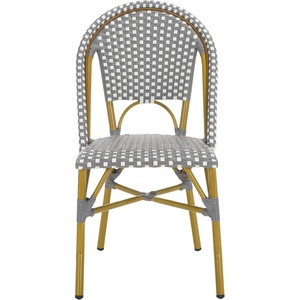 image:imageSafavieh Home Collection Hooper IndoorOutdoor Stacking Side Chairs  Yellow amp White  Set of 2Grey  White