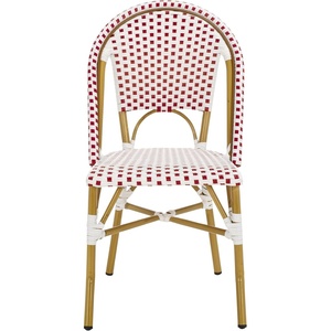 image:imageSafavieh Home Collection Hooper IndoorOutdoor Stacking Side Chairs  Yellow amp White  Set of 2Red  White