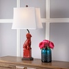 image:imageSAFAVIEH Lighting  Foo Dog 285Inch Ceramic Table Lamp Set of 2  Red  Sculpted Figure Design  Ideal for Living Room Bedroom Entryway Home Office  LED Bulbs Included LIT4137DSET2Red  Set of 2