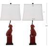 image:imageSAFAVIEH Lighting  Foo Dog 285Inch Ceramic Table Lamp Set of 2  Red  Sculpted Figure Design  Ideal for Living Room Bedroom Entryway Home Office  LED Bulbs Included LIT4137DSET2Red  Set of 2