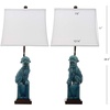 image:imageSAFAVIEH Lighting  Foo Dog 285Inch Ceramic Table Lamp Set of 2  Red  Sculpted Figure Design  Ideal for Living Room Bedroom Entryway Home Office  LED Bulbs Included LIT4137DSET2Blue  Set of 2