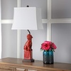 image:imageSAFAVIEH Lighting  Foo Dog 285Inch Ceramic Table Lamp Set of 2  Red  Sculpted Figure Design  Ideal for Living Room Bedroom Entryway Home Office  LED Bulbs Included LIT4137DSET2Red  Set of 2