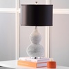 image:imageSAFAVIEH Lighting Collection Nicole Modern Silver Bead Base Black Shade 25inch Bedroom Living Room Home Office Desk Nightstand Table Lamp Set of 2 LED Bulbs IncludedSilverBlack