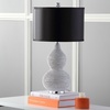image:imageSAFAVIEH Lighting Collection Nicole Modern Silver Bead Base Black Shade 25inch Bedroom Living Room Home Office Desk Nightstand Table Lamp Set of 2 LED Bulbs IncludedSilverBlack