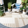 image:imageSAFAVIEH Washable Rug Outdoor Global Collection  8 x 10 Beige amp Light Beige NonShedding amp Easy to Clean Ideal for Patio Backyard Mudroom GLB220BBeigeLight Beige