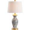 image:imageSAFAVIEH Lighting Collection Kaeden Floral Black White 27inch Bedroom Living Room Home Office Desk Nightstand Table Lamp Set of 2 LED Bulbs Included