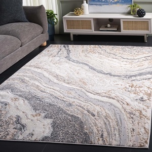 image:imageSAFAVIEH Washable Rug Outdoor Atrium Sisal Collection  5 x 76 Beige amp Grey NonShedding amp Easy to Clean Ideal for Patio Backyard Mudroom AUA201BBeigeGrey