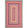 image:imageSAFAVIEH Braided IndoorOutdoor Washable Area Rug 5x8 Multi BRD316AMulti Color