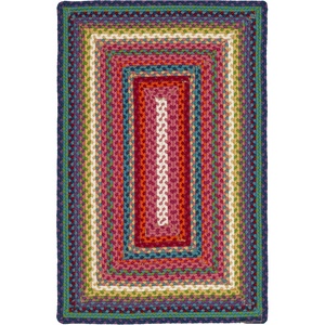 image:imageSAFAVIEH Braided IndoorOutdoor Washable Area Rug 5x8 Multi BRD316AMulti Color
